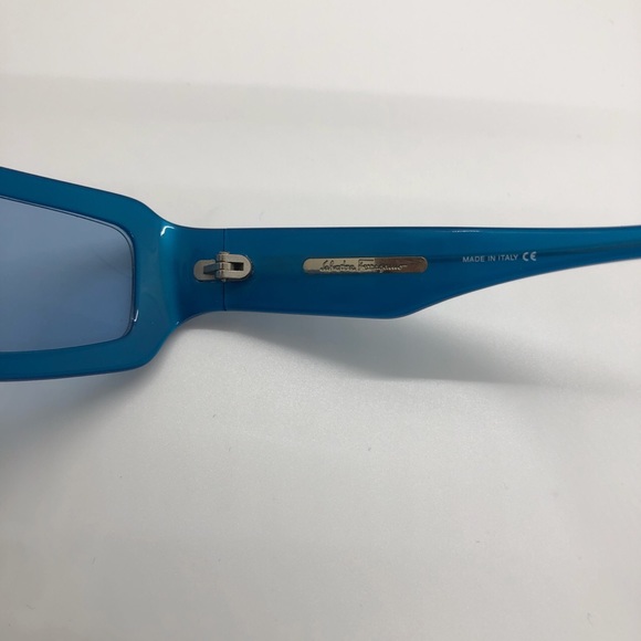 SOLD!! Vintage Salvatore Ferragamo Blue Sunglasses - Picture 6 of 6